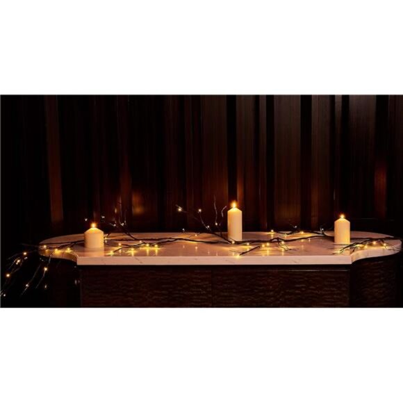 Garland Lights 6FT 48 LED Battery Operated Lighted Twig Vine with Timer - Picture 4 of 7